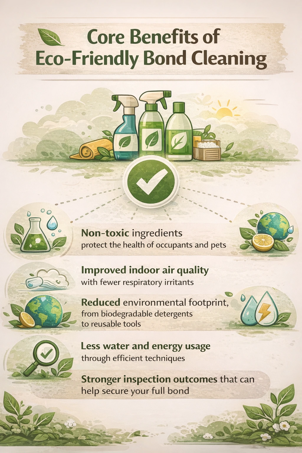 Core Benefits of Eco-Friendly Bond Cleaning