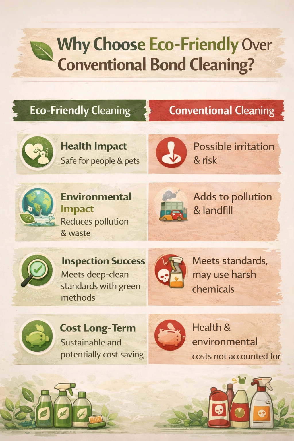 Why Choose Eco-Friendly Over Conventional Bond Cleaning?