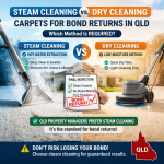 Steam Cleaning vs Dry Cleaning Carpets Which Is Required for Bond Returns in QLD