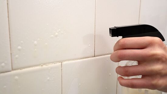 Bathroom surface cleaning steps